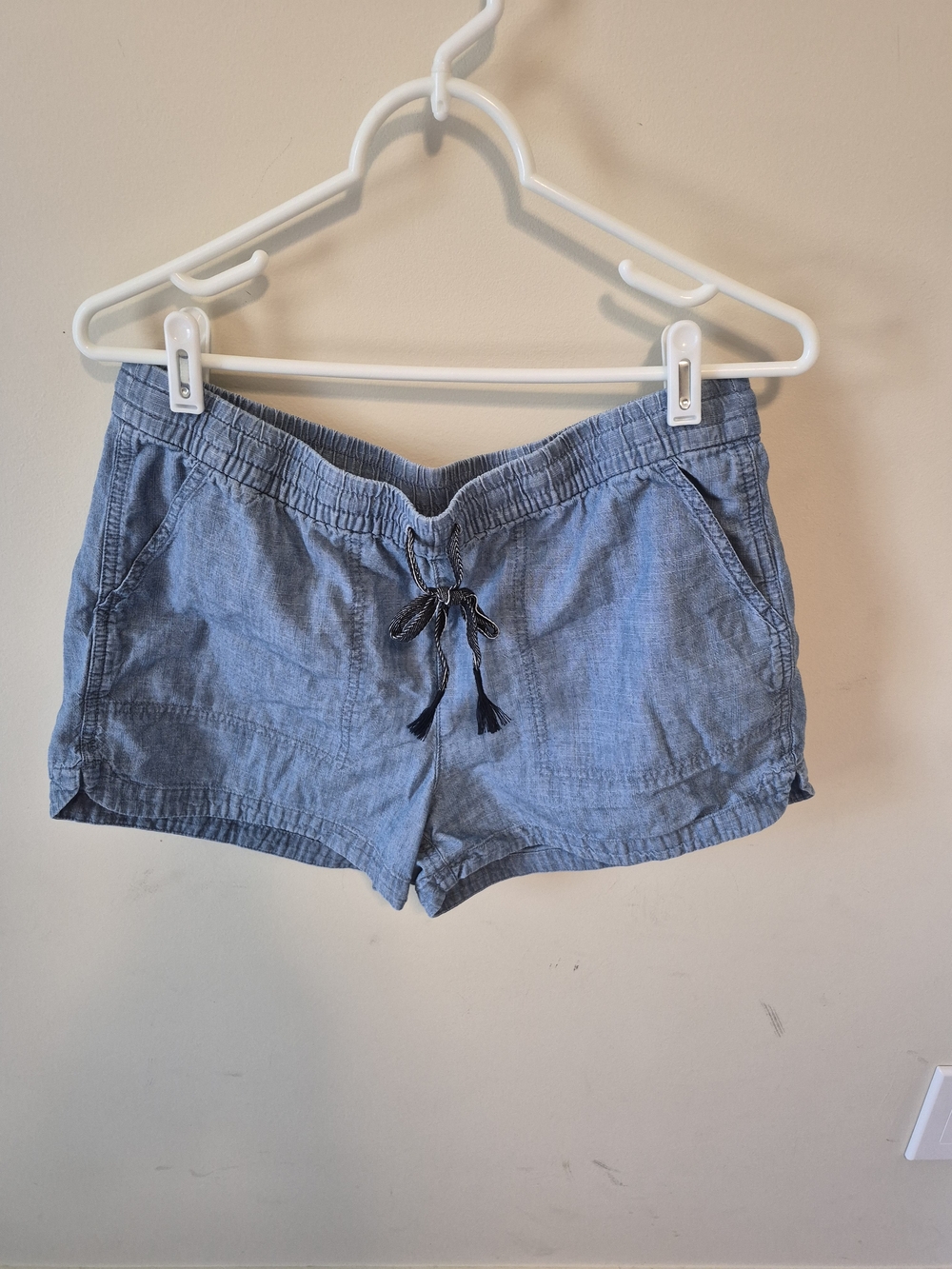 J. Crew Light Blue Chambray Drawstring Shorts